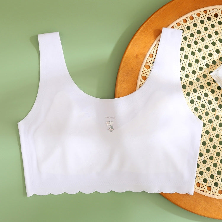 Seamless Girls Underwear Small Undershirt Summer Thin Bra, Size: