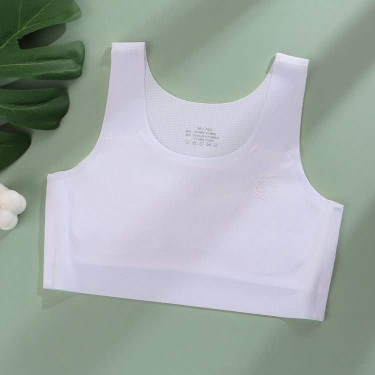 Girls Developmental Bra Big Kids Thin Vest No Trace Underwear, Size: