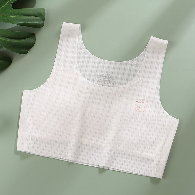Girls Developmental Bra Big Kids Thin Vest No Trace Underwear, Size: