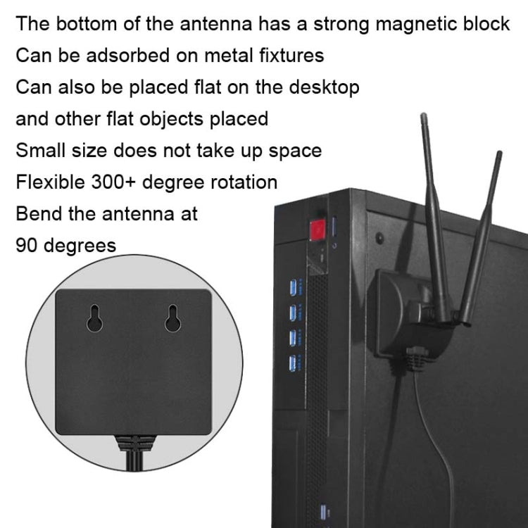 2.4GHz 5GHz 6DBI Magnetic Suction WiFi Antenna PCI-E WiFi Network Card