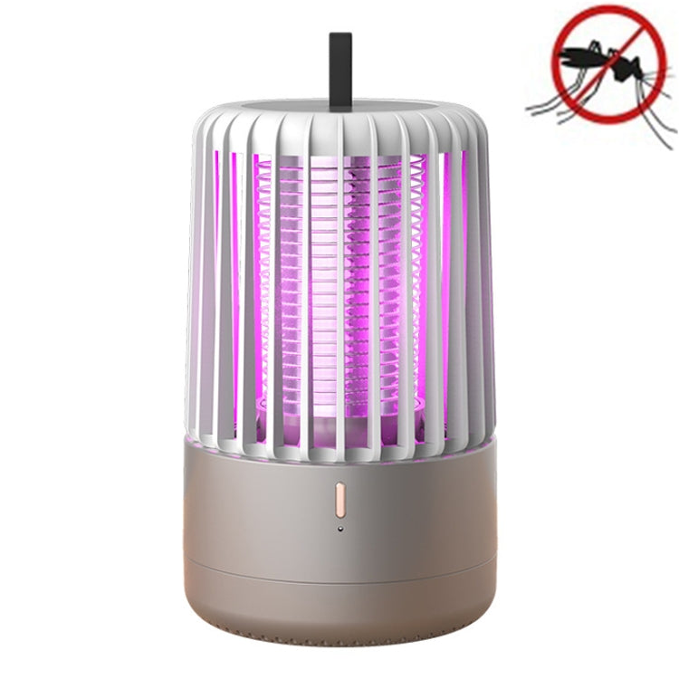 LED Household Electric Shock Mosquito Killer Lamp USB Charging Silent Mosquito Killer(Silver)