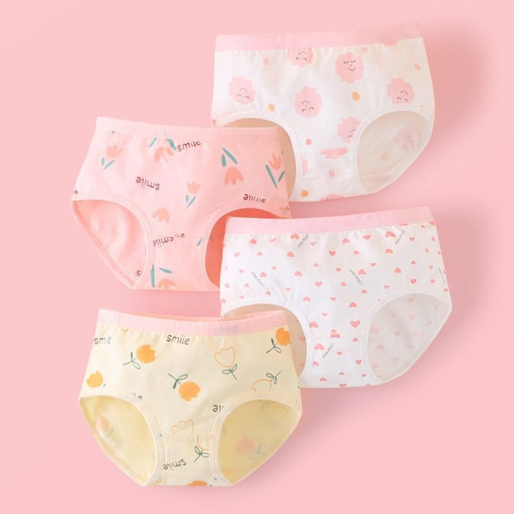Soft And Comfortable Children Underwear High Stretch Cotton Girls Briefs, Size: