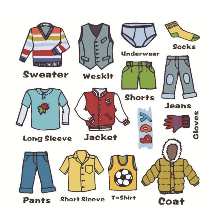 28x28cm Clothing Classification Logo Label Storage Box Cabinet Stickers