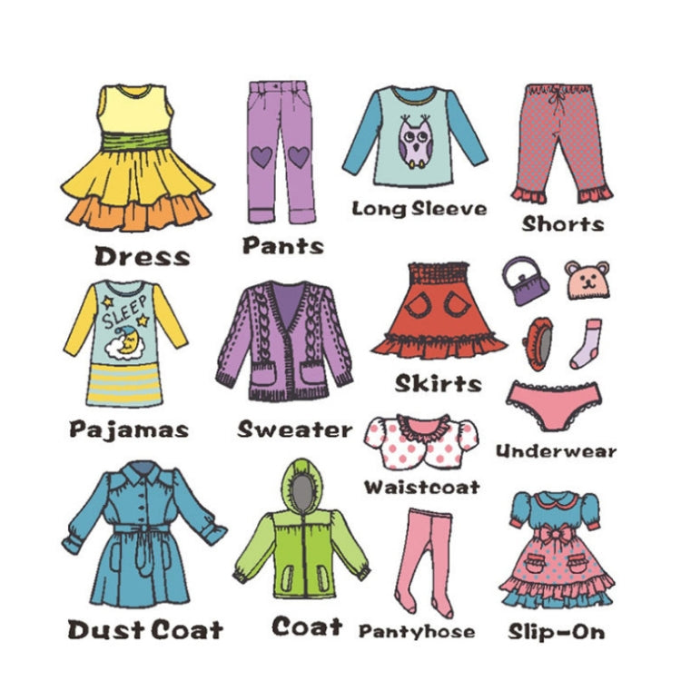 28x28cm Clothing Classification Logo Label Storage Box Cabinet Stickers