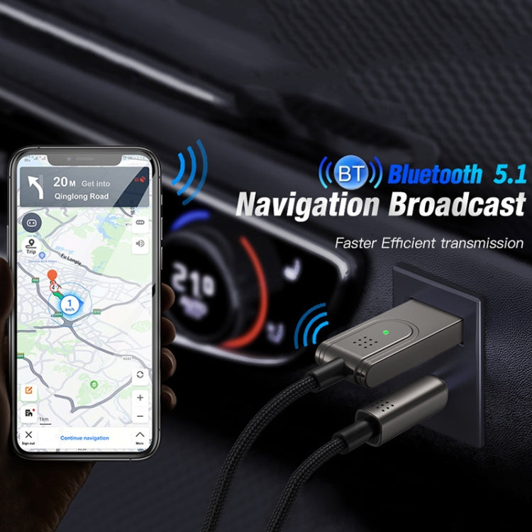 USB To 3.5mm Car Bluetooth Audio Cable Audio Call Navigation Conversion Cable