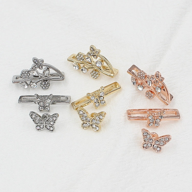 3pcs/Set Smart Watch Silicone Watch Band Decorative Ring Butterfly Buckle Watch Band Decorations