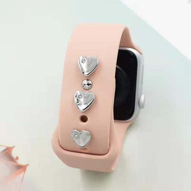 3pcs Watch Silicone Strap Decorative Diamond Buckle, Style: