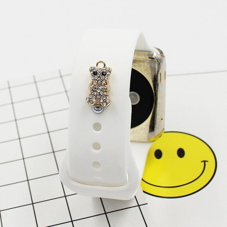 3pcs Watch Silicone Strap Decorative Diamond Buckle, Style: