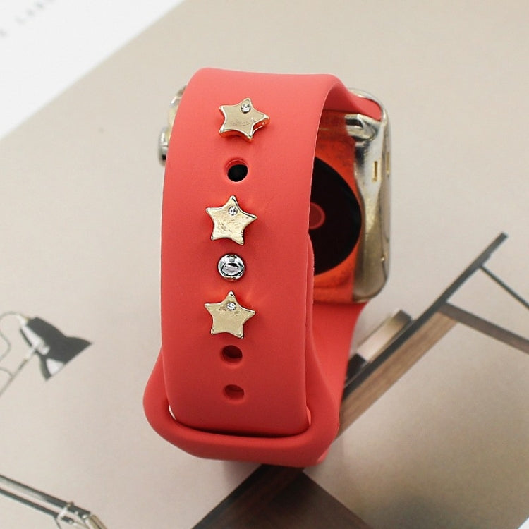 3pcs Watch Silicone Strap Decorative Diamond Buckle, Style: