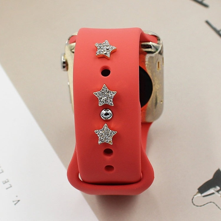 3pcs Watch Silicone Strap Decorative Diamond Buckle, Style: