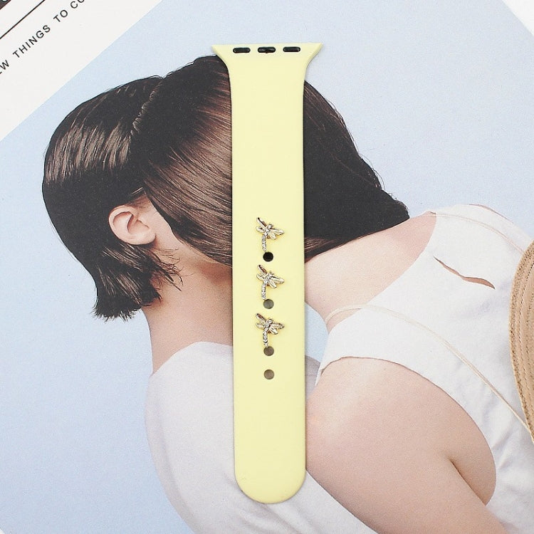 3pcs Watch Silicone Strap Decorative Diamond Buckle, Style: