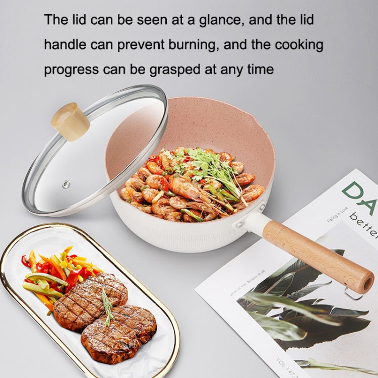 22cm With Cover Boil Instant Noodles Non-Stick Pan Baby Food Supplement Pan Maifan Stone Small Milk Pot