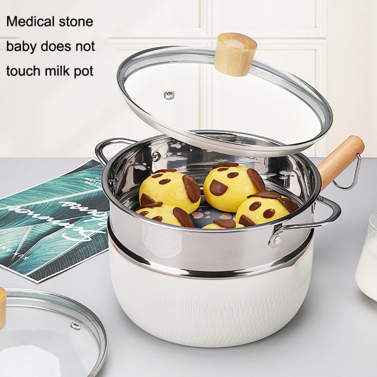 22cm With Cover Boil Instant Noodles Non-Stick Pan Baby Food Supplement Pan Maifan Stone Small Milk Pot