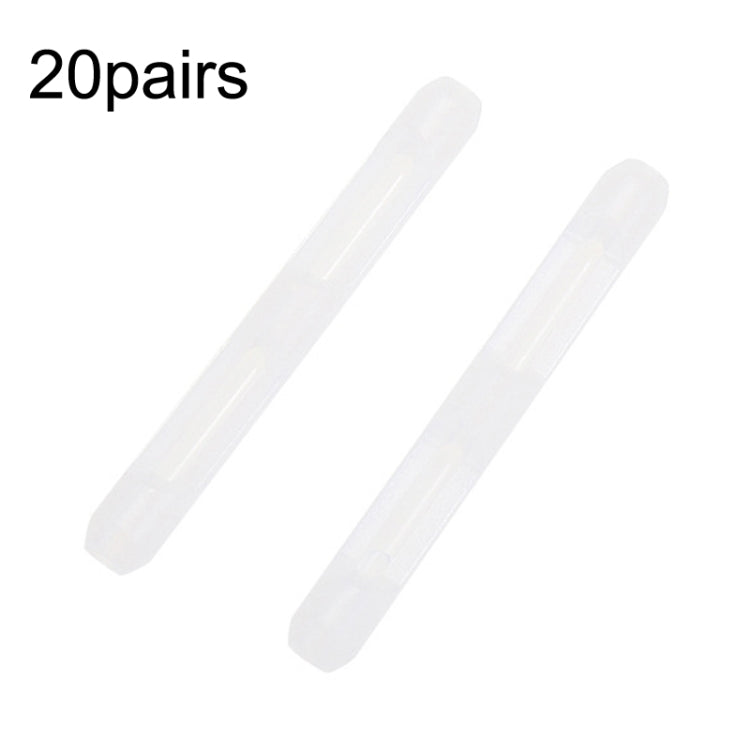 20pairs Silicone Non-Slip Glasses Foot Cover Frame Mirror Leg Decompression Anti-Drop Anti-Allergic Rubber Sleeve