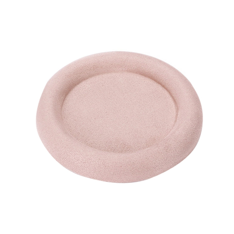 12x1.8cm Jewelry Ring Velvet Leather Round Empty Plate Bracelet Display Rack