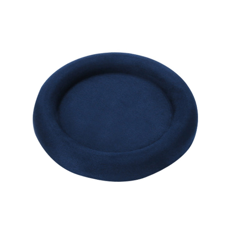 12x1.8cm Jewelry Ring Velvet Leather Round Empty Plate Bracelet Display Rack