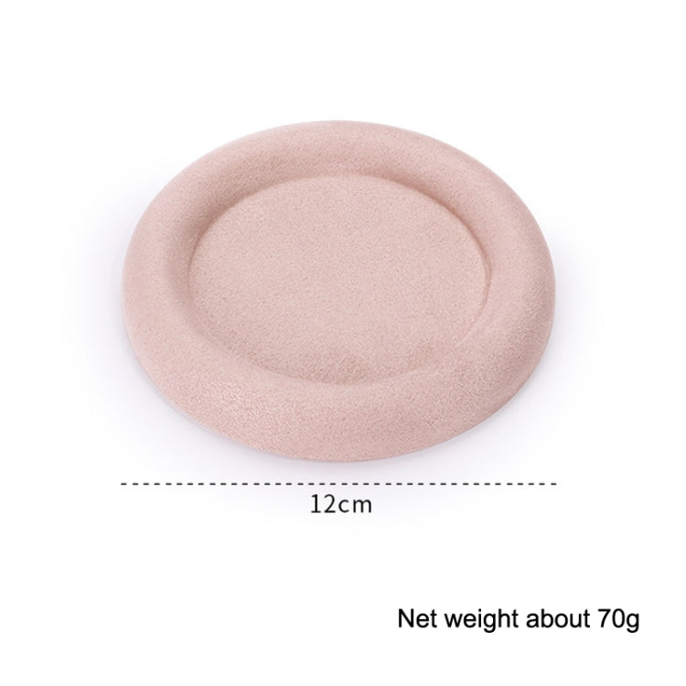 12x1.8cm Jewelry Ring Velvet Leather Round Empty Plate Bracelet Display Rack