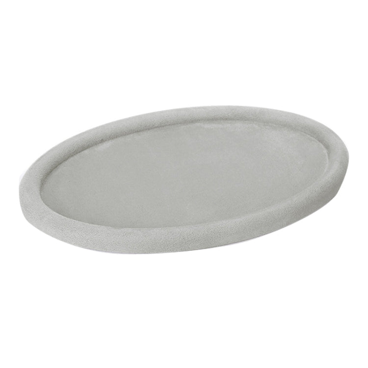 30x20x1.8cm Jewelry Tray Ring Velvet Leather Oval Empty Plate Earrings Necklace Jewelry Display Plate