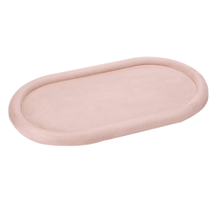 32x18x1.8cm Jewelry Tray Ring Velvet Leather Oval Empty Plate Earrings Necklace Jewelry Display Plate