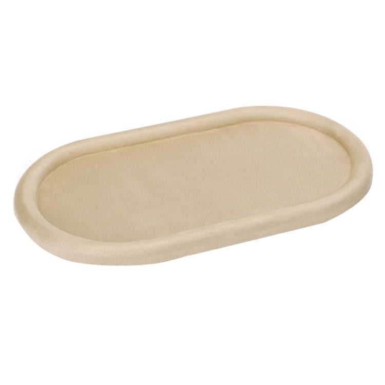 32x18x1.8cm Jewelry Tray Ring Velvet Leather Oval Empty Plate Earrings Necklace Jewelry Display Plate
