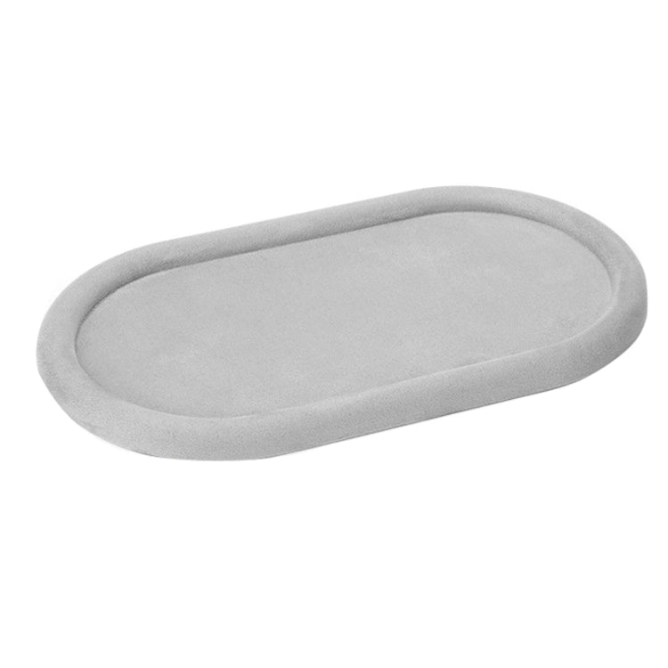 32x18x1.8cm Jewelry Tray Ring Velvet Leather Oval Empty Plate Earrings Necklace Jewelry Display Plate