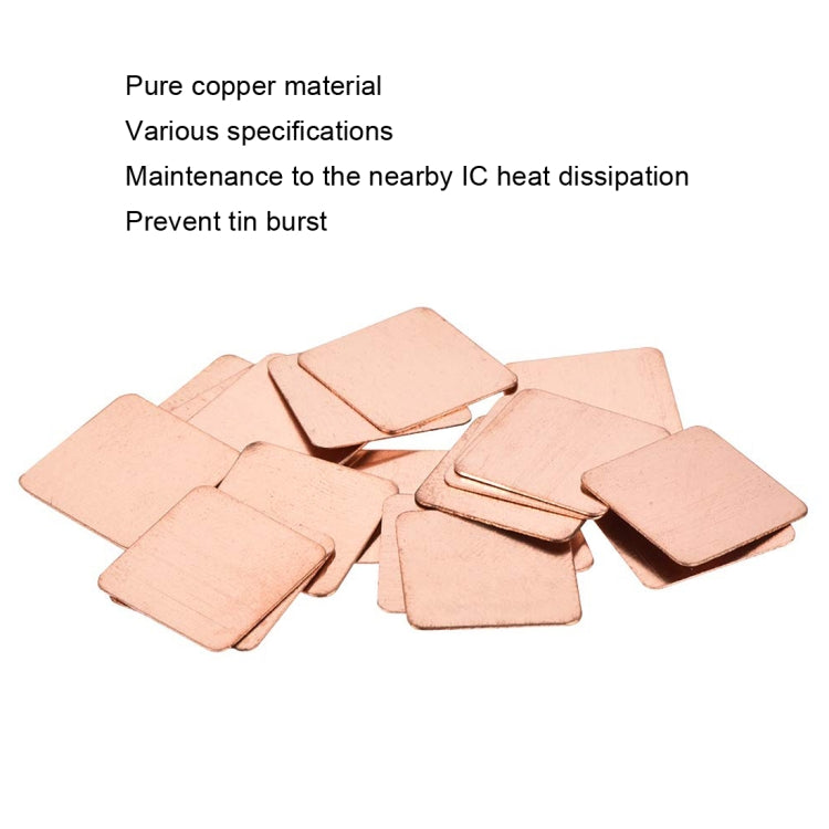 20pcs Laptop Cooling Copper Heat Sink Thermal Conductive Tabs Cell Phone Computer Graphics Card Heat Sinks