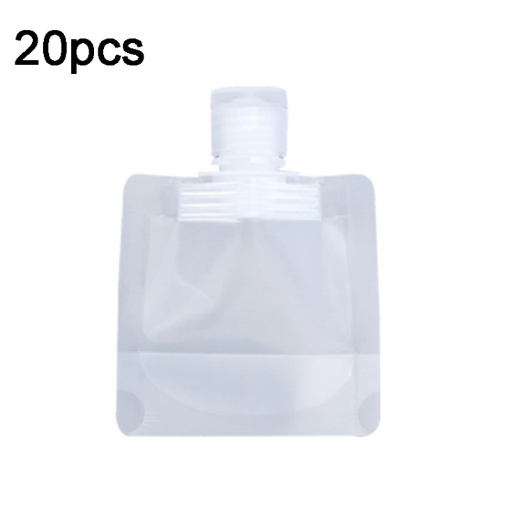 20pcs Travel Refillable Empty Squeeze Pouch Lotion Shampoo Squeezable Bags, Spec: