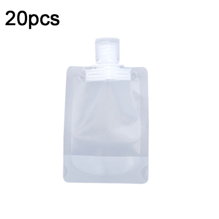 20pcs Travel Refillable Empty Squeeze Pouch Lotion Shampoo Squeezable Bags, Spec: