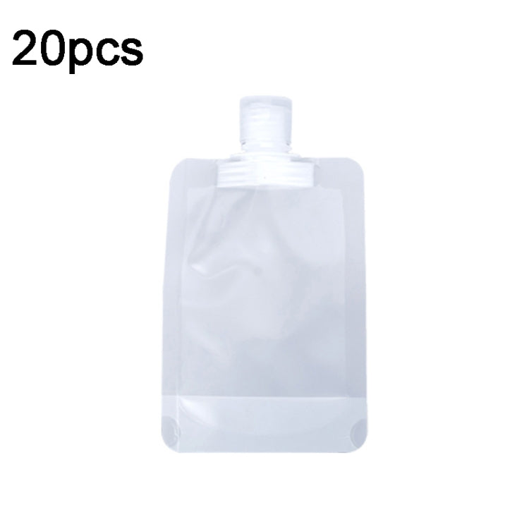 20pcs Travel Refillable Empty Squeeze Pouch Lotion Shampoo Squeezable Bags, Spec: