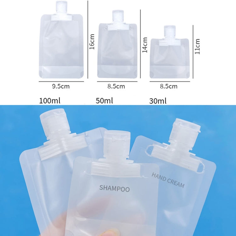 20pcs Travel Refillable Empty Squeeze Pouch Lotion Shampoo Squeezable Bags, Spec: