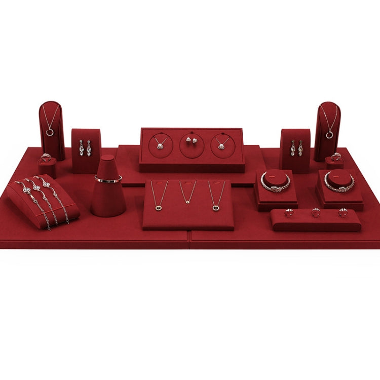 Earrings Bracelets Earrings Jewelry Display Rack Microfiber Jewelry Counter Display Props Set