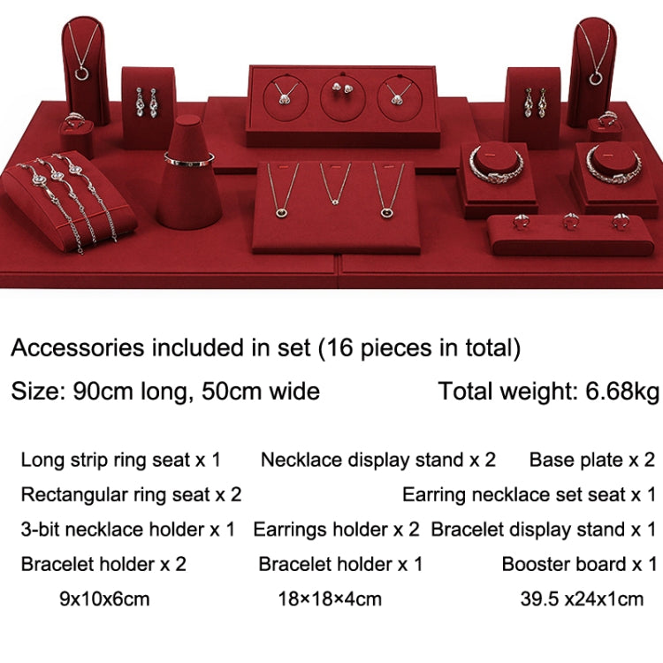 Earrings Bracelets Earrings Jewelry Display Rack Microfiber Jewelry Counter Display Props Set