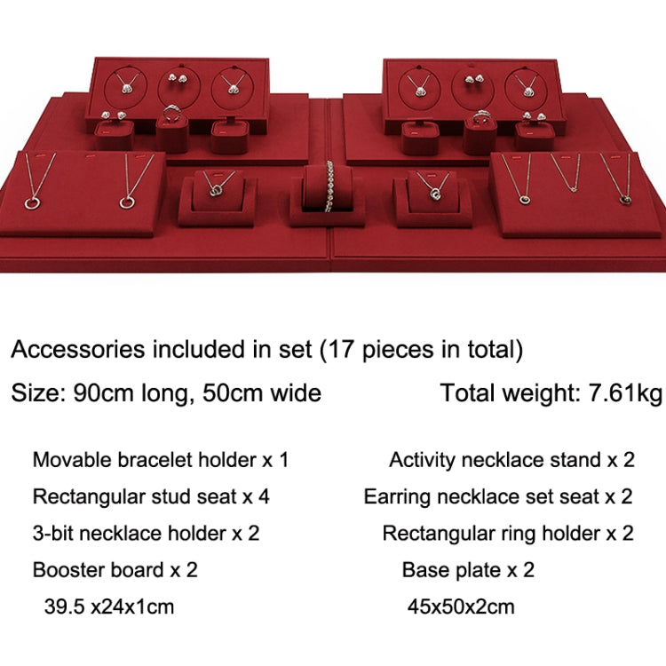 Earrings Bracelets Earrings Jewelry Display Rack Microfiber Jewelry Counter Display Props Set