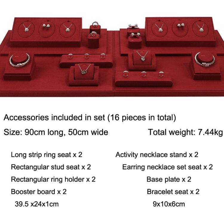 Earrings Bracelets Earrings Jewelry Display Rack Microfiber Jewelry Counter Display Props Set