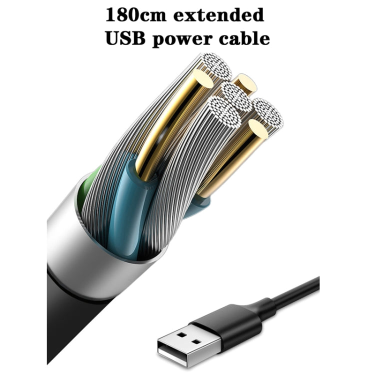 12V/24V Car Rear Seat Back USB Interface Powerful Double-headed Fan(F4207)