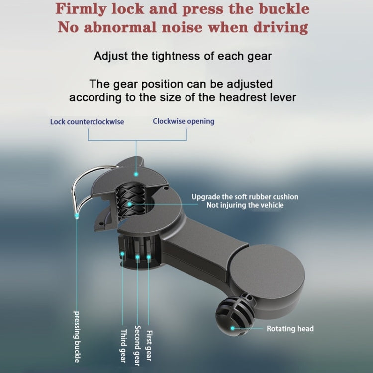 12V/24V Car Rear Seat Back USB Interface Powerful Double-headed Fan(F4207)