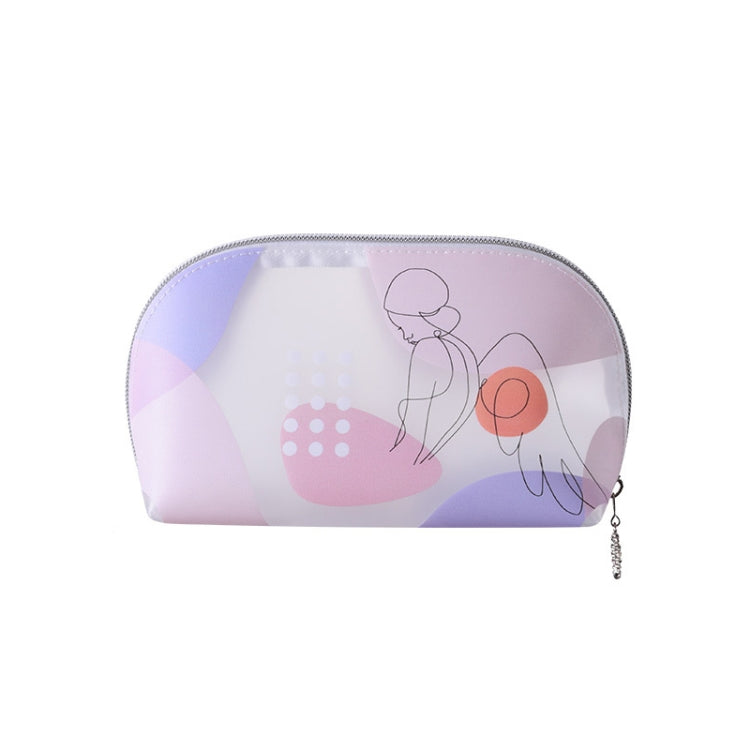 Morandi Cosmetic Bag Cute Girl TPU Matte Transparent Toiletry Bag, Size:
