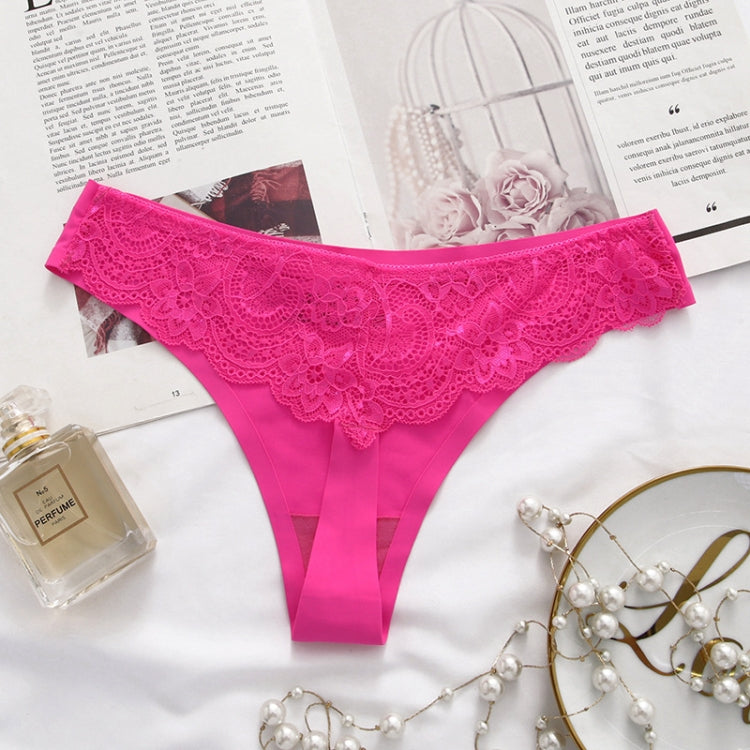 3pcs Ice Silk Seamless One-piece Underwear Women Sexy Lace Thongs