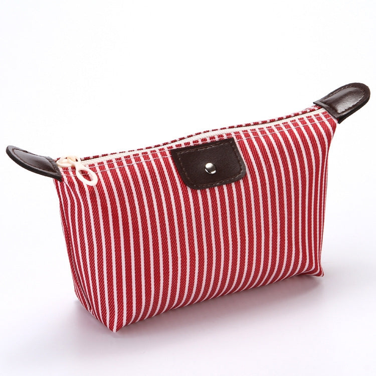 5pcs Striped Dumpling Cosmetic Bag Travel Folding Toiletry Bag