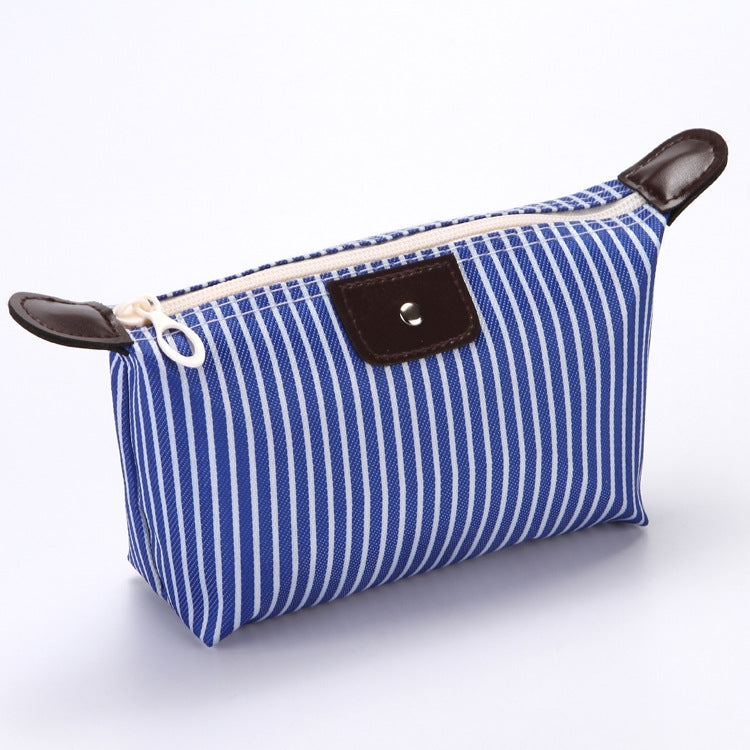 5pcs Striped Dumpling Cosmetic Bag Travel Folding Toiletry Bag