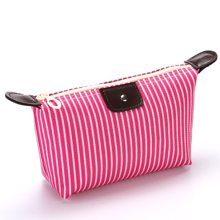 5pcs Striped Dumpling Cosmetic Bag Travel Folding Toiletry Bag
