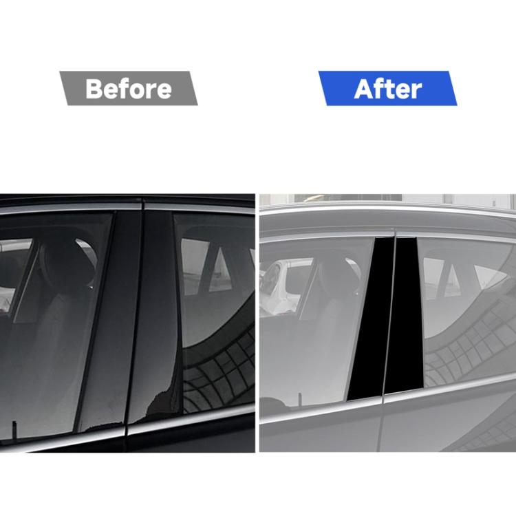 For 2014-2018 BMW X6 F16 Universal B-pillar Decorative Sticker for Left and Right Drive - Black