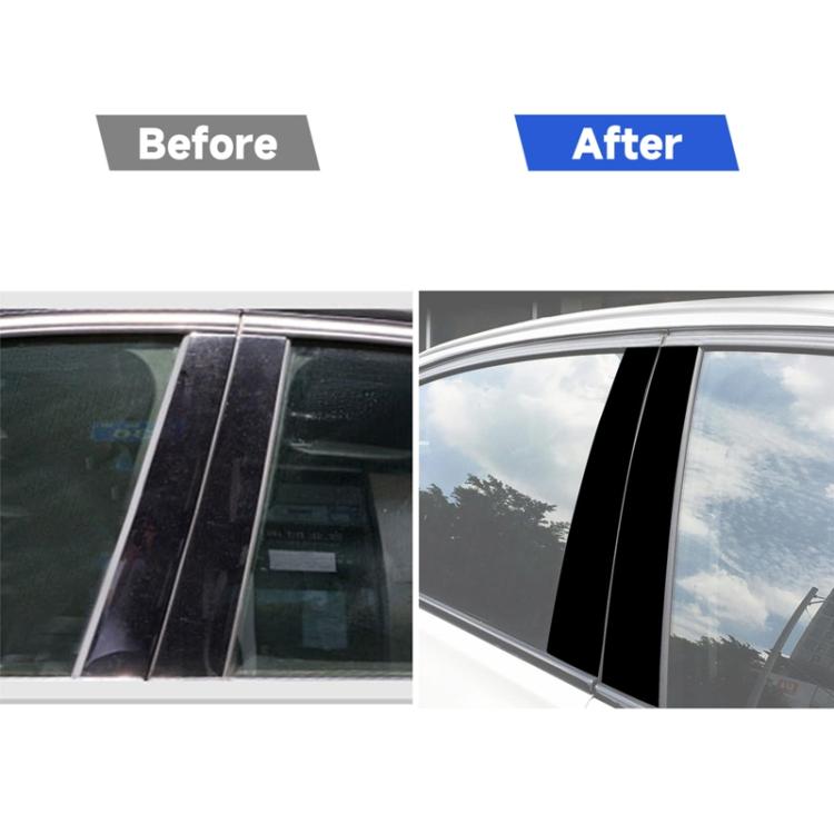 For BMW X5 E70 8pcs /Set Left and Right Drive Universal B-pillar Decorative Sticker - Black