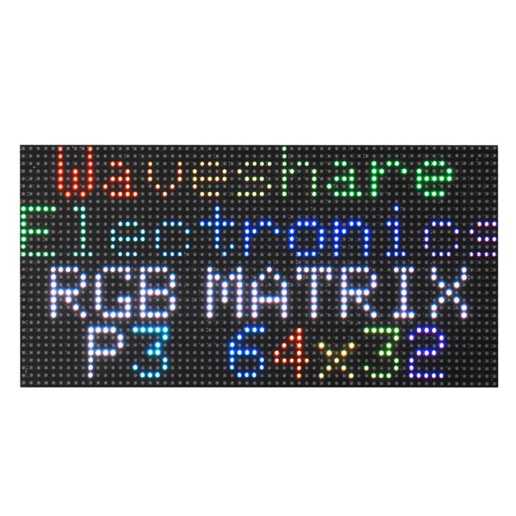 Waveshare RGB Full-color LED Matrix Panel, 3mm Pitch, 64 × 32 Pixels, Adjustable Brightness, GOB Version