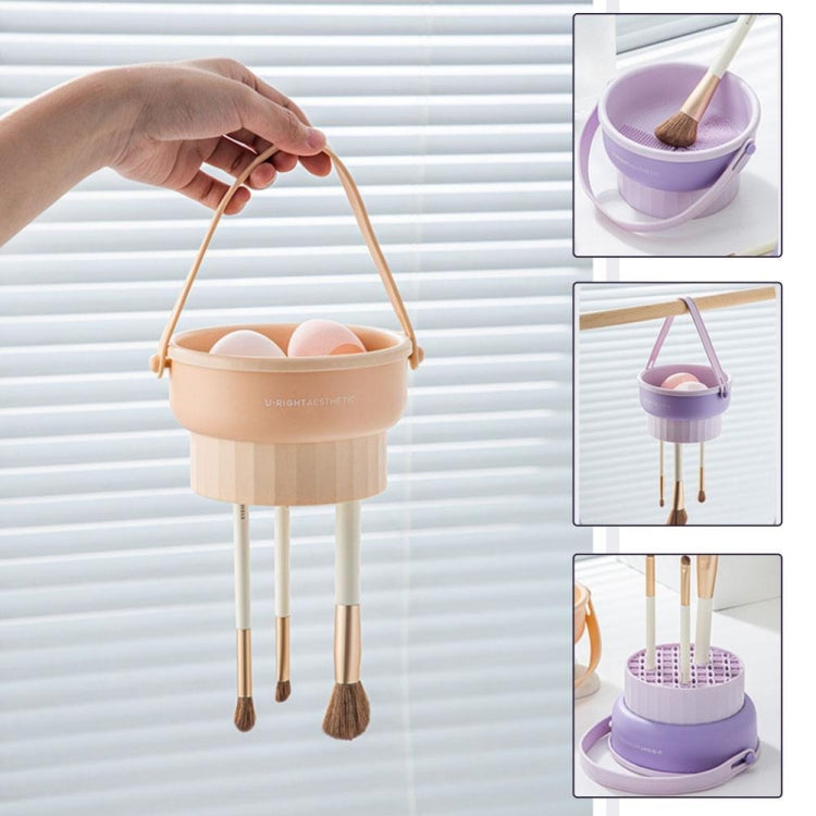 2 in 1 Makeup Brush Cleaning and Drying Scrubbing Bowl
