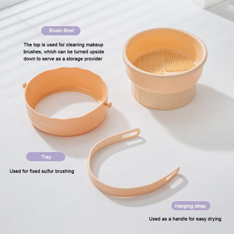 2 in 1 Makeup Brush Cleaning and Drying Scrubbing Bowl