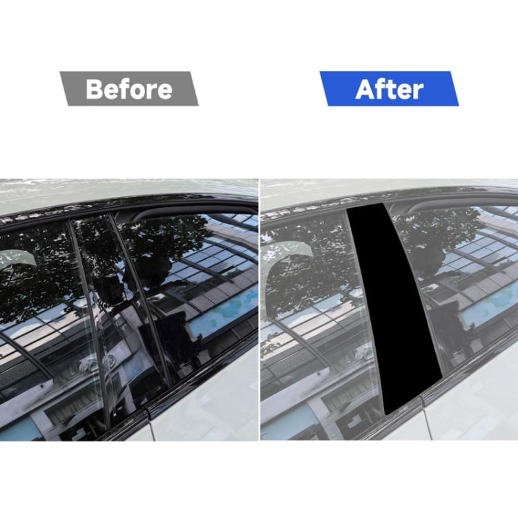 For BMW 4 Series M4 2pcs /Set Left and Right Drive Universal B-pillar Decorative Sticker - Black