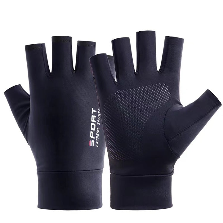 Free Code Summer Ice Silk Thin Sunscreen Gloves Fishing Non-slip Takeaway Rider Gloves