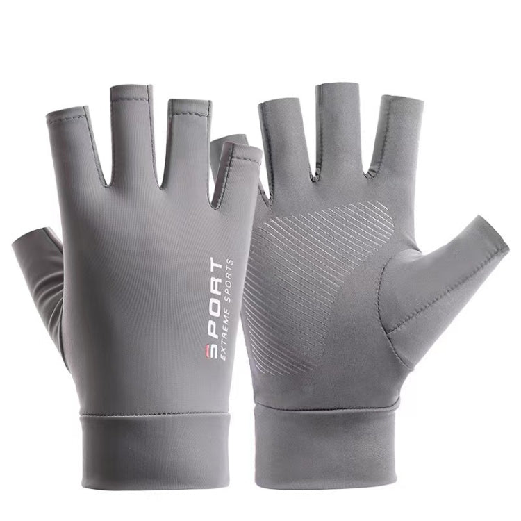 Free Code Summer Ice Silk Thin Sunscreen Gloves Fishing Non-slip Takeaway Rider Gloves