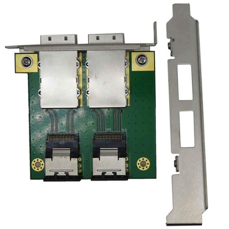 Dual Ports Mini SAS Internal SFF-8087 to External HD SFF-8088 Front Panel PCI SAS Card